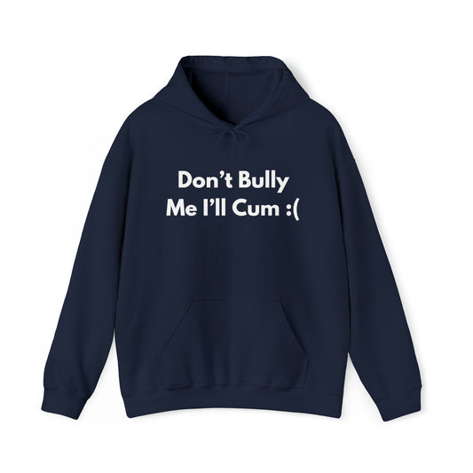 Don't Bully Me I'll Cum Hoodie