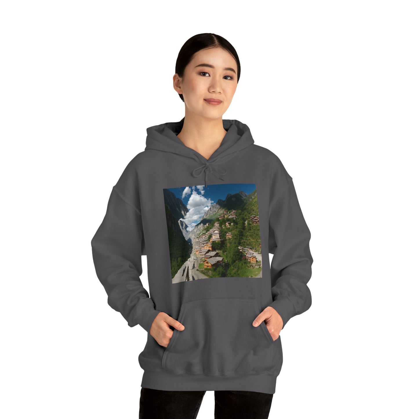 Village on a mountain Hoodie