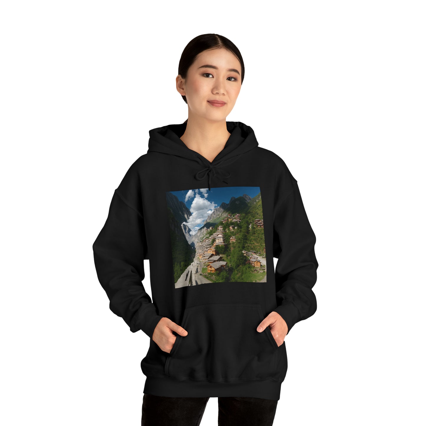 Village on a mountain Hoodie